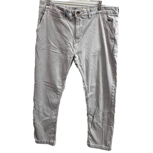 Elliot Mulryan Other - Elliot Mulryan Chino Pants Mens 36x30 Gray Cotton Straight Leg Slash Pocket